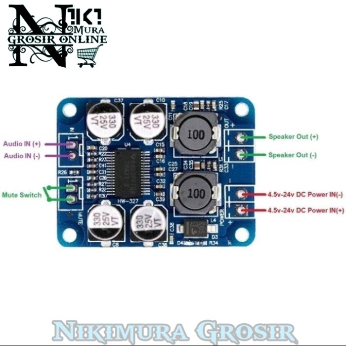 TPA3118 Mono Amplifier Module Pinout, Features Datasheet, 60 OFF