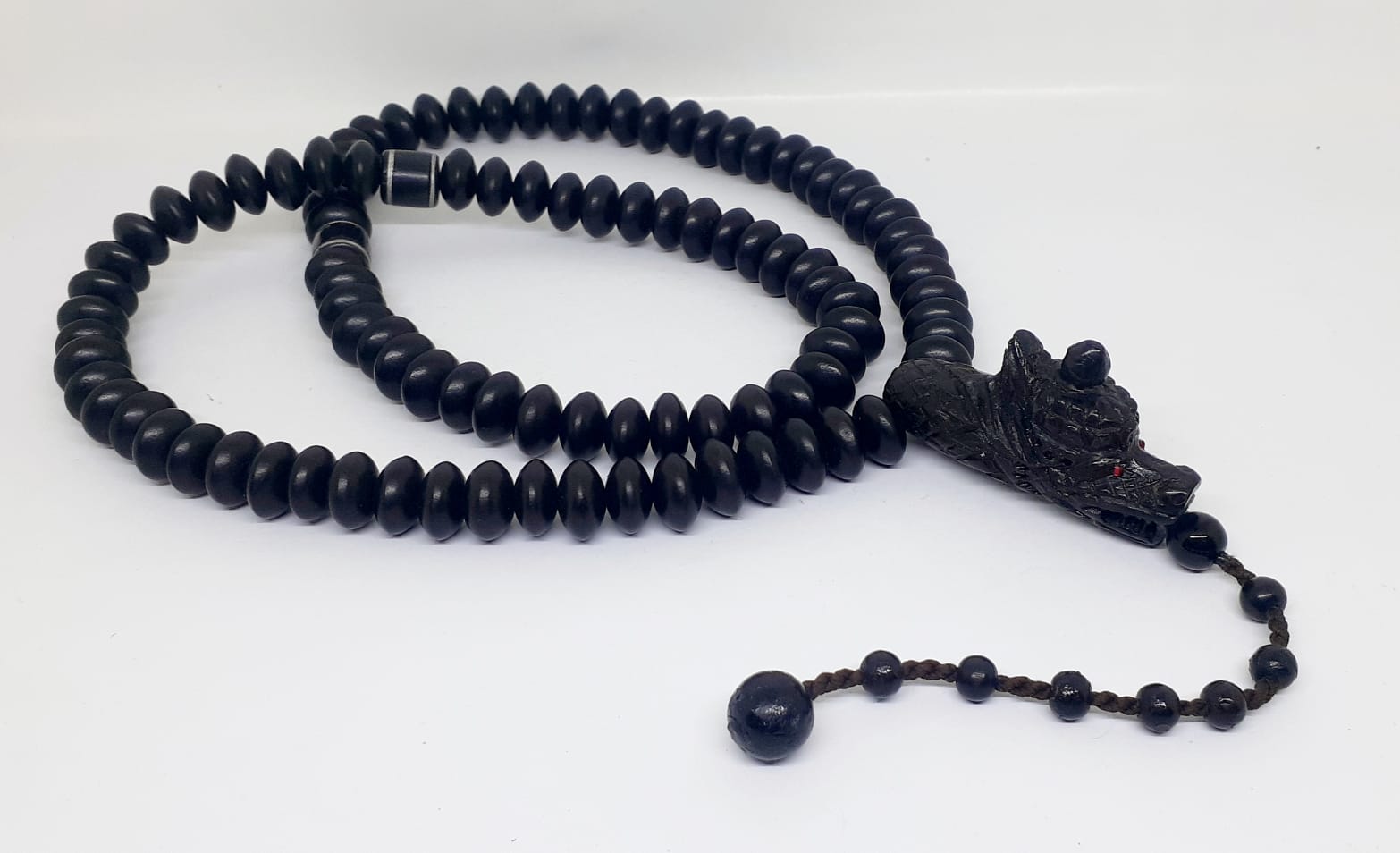 tasbih galih kelor hitam kepala ukir naga terbaru