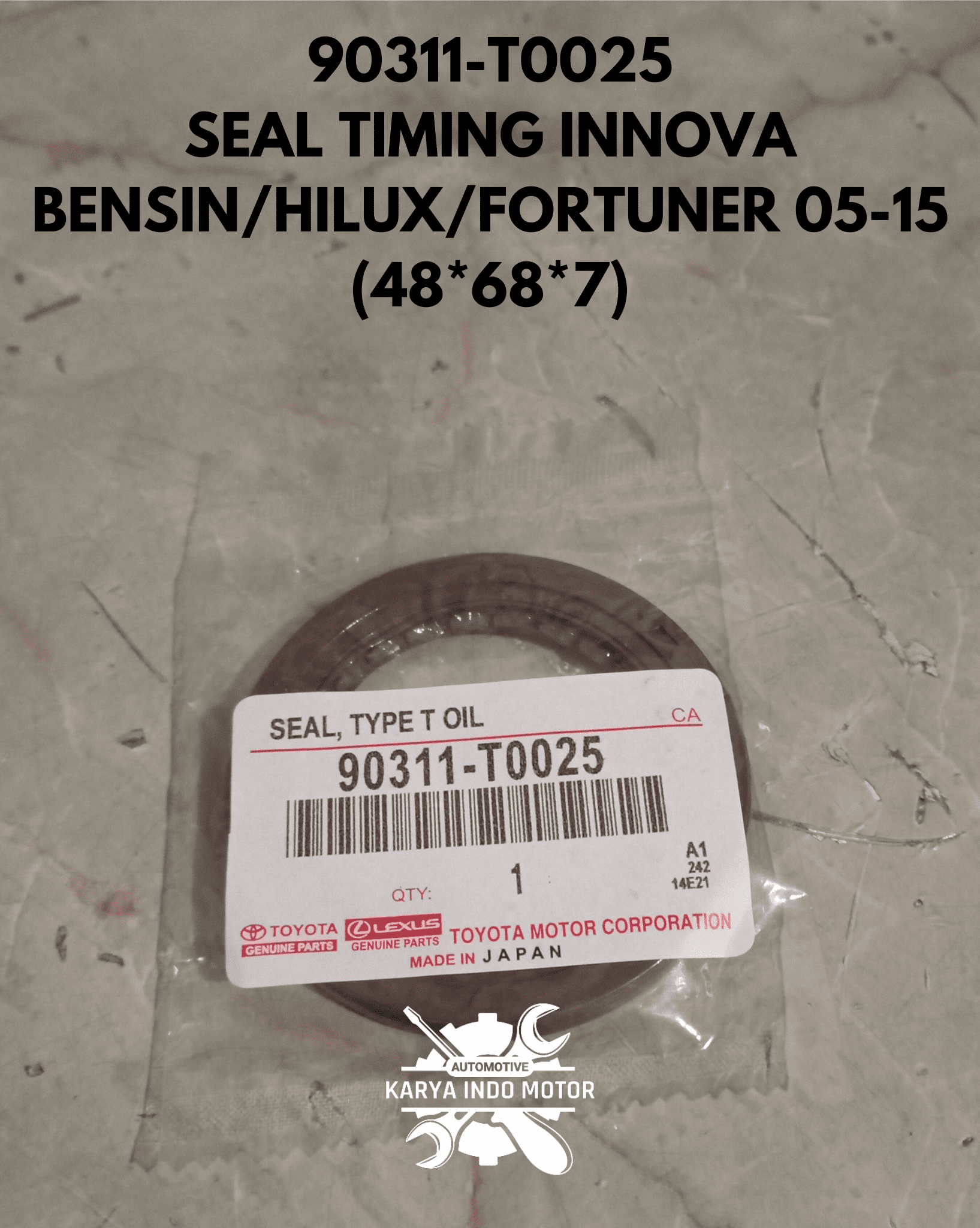 SEAL KRUK AS DEPAN INNOVA/HILUX//FORTUNER BENSIN 90311-T0025 Giá 15,000 Đồng*Miễn phí vận chuyển