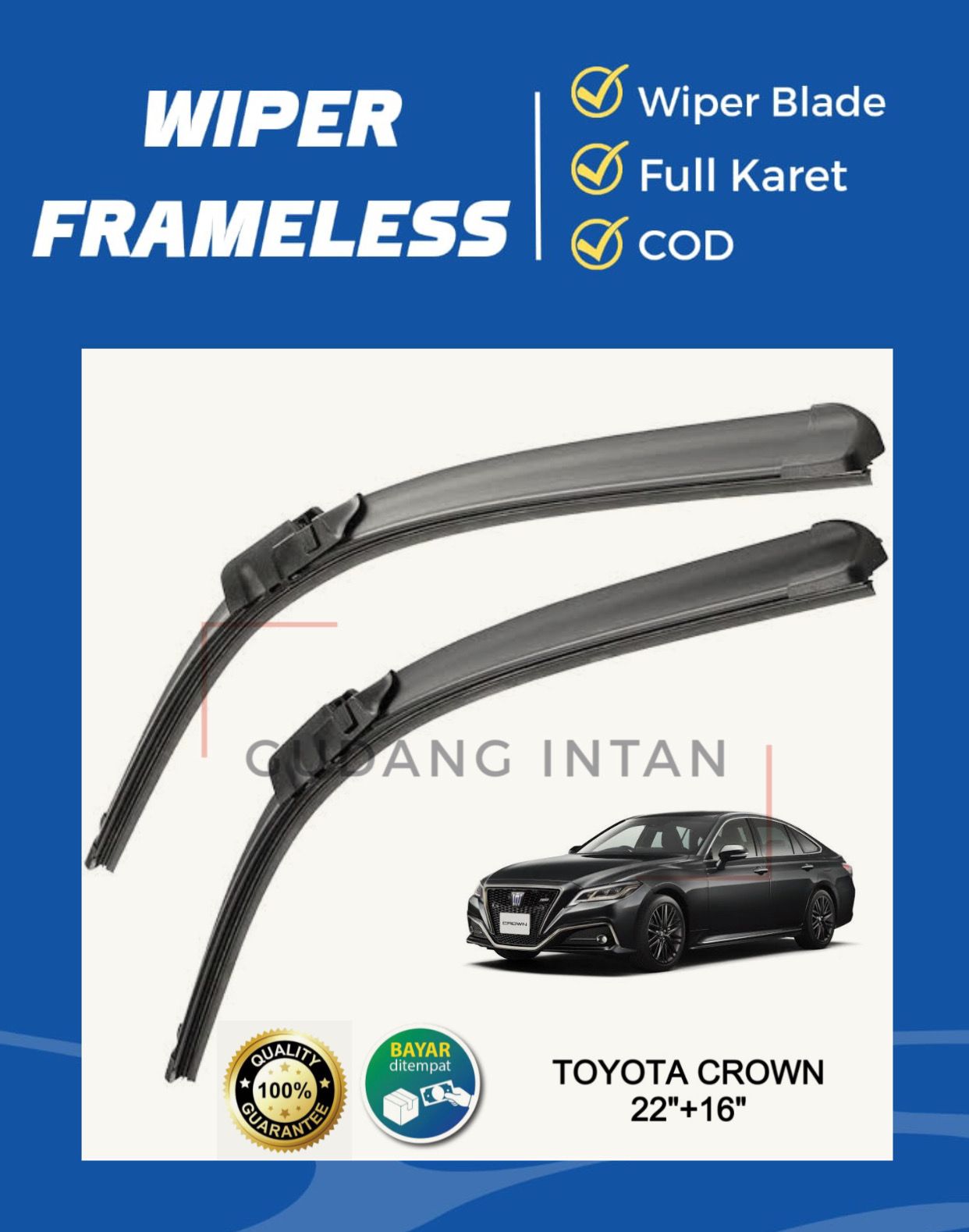 Wiper Frameless Toyota Crown 1 Set Wiper Depan - Gudang Intan Harga 58,400 rupiah*Gratis Ongkir