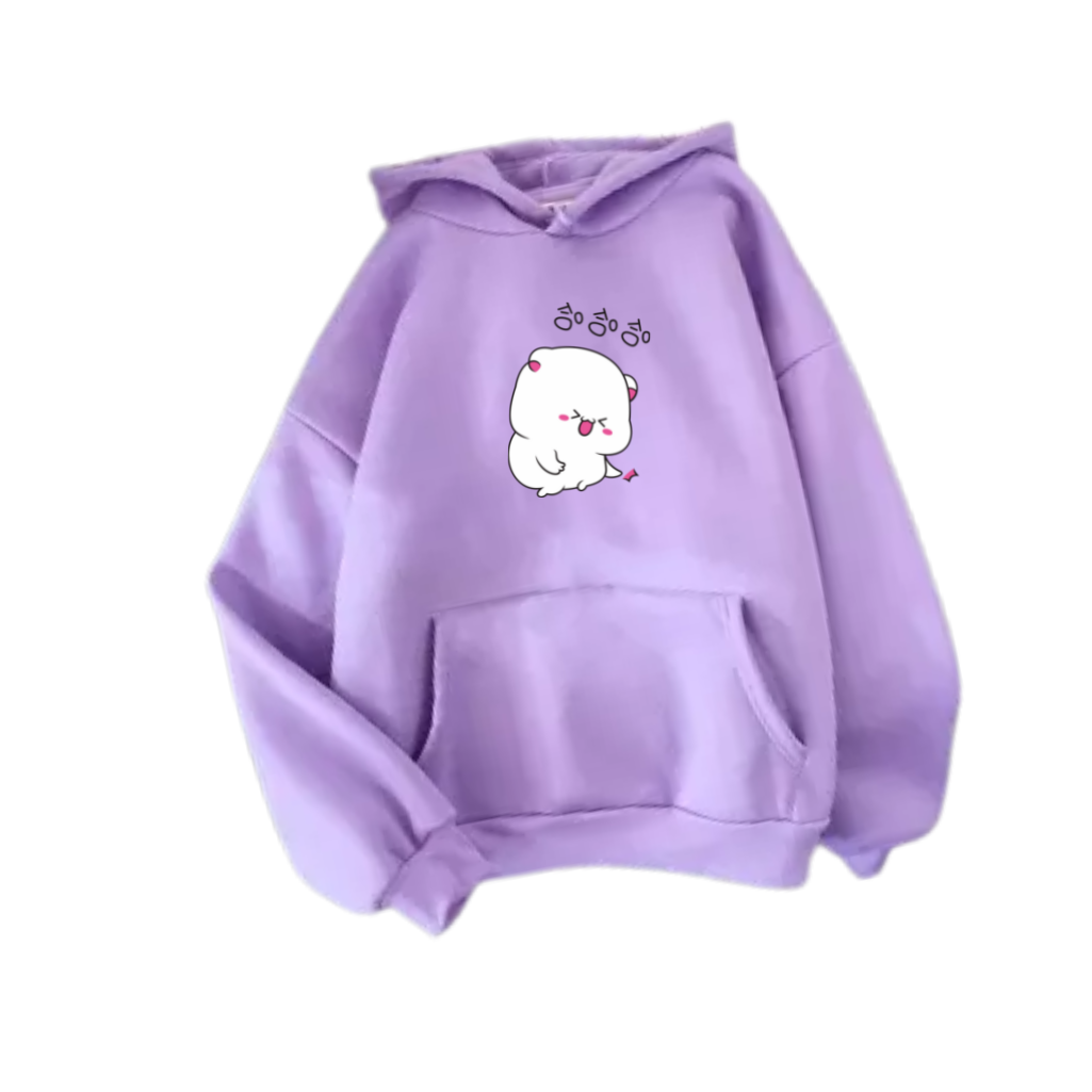 klikbusana SWEATER HOODIE HAMSTER KOREA PRINTING BAHAN BABYTERRY