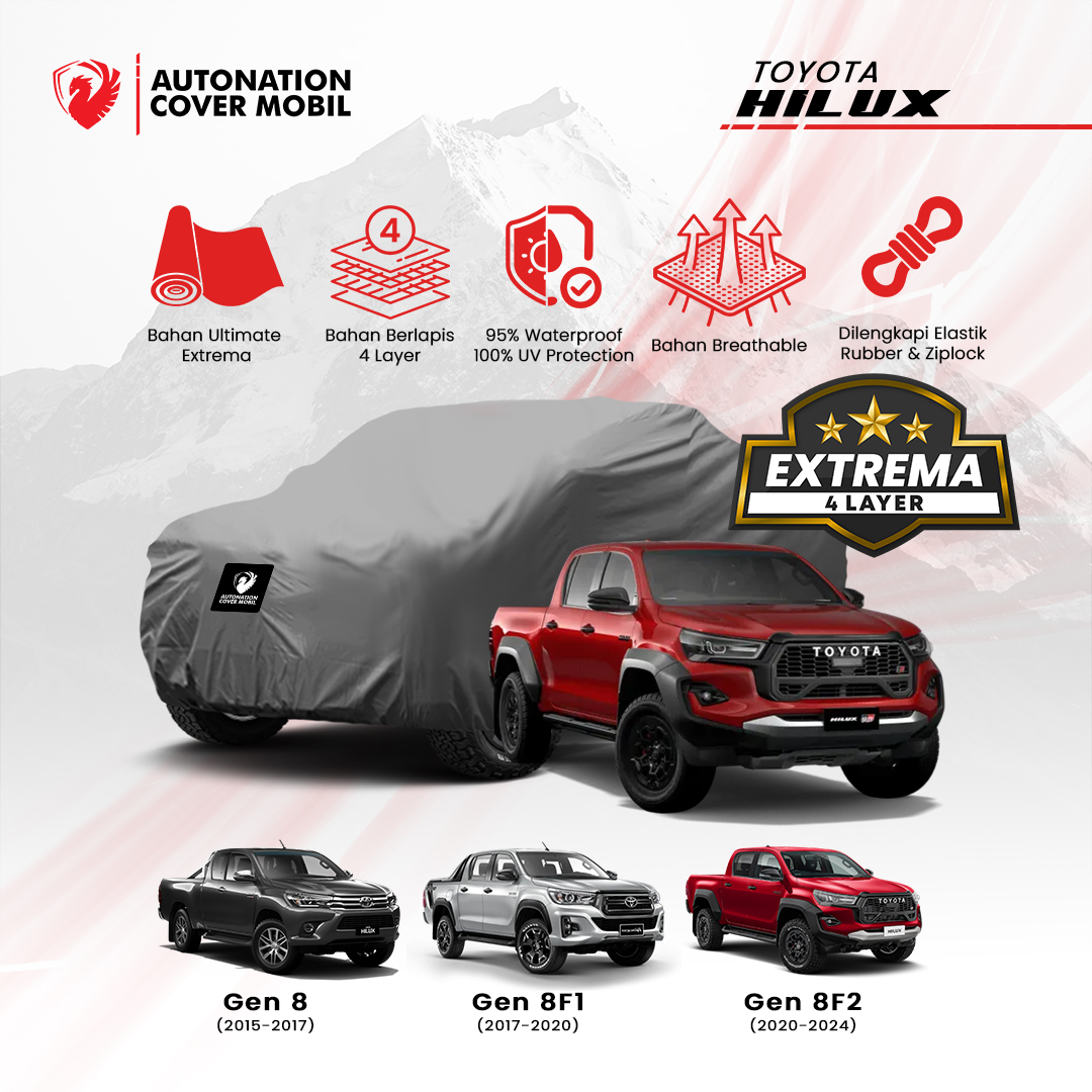 Autonation Garage - Cover Mobil Toyota Hilux Extrema 4 Layer Harga 1,134,500 rupiah*Gratis Ongkir