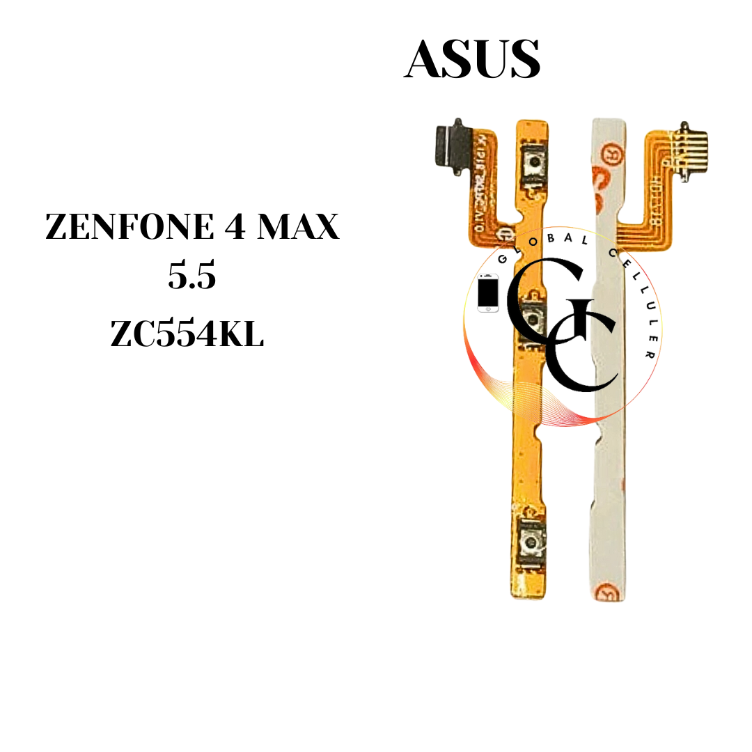 Nappe Câble Flex Bouton Power Volume Asus Zenfone 4 ZE521KL - Neuf Original - Noir