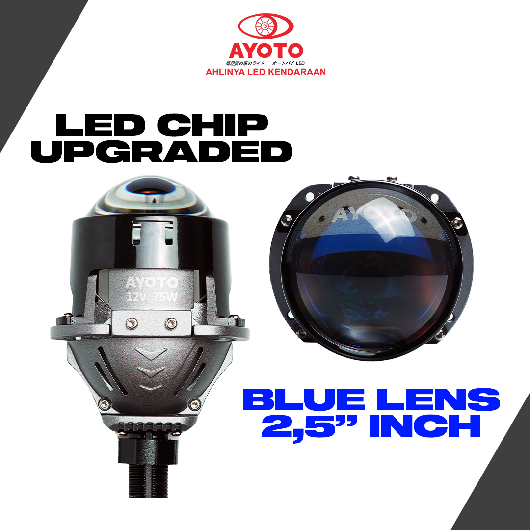 Projie Biled Ayoto Size 2.5 Inch Flat Cut Off 55W,65W,75W Hi/Lo Harga 379,000 rupiah*Gratis Ongkir