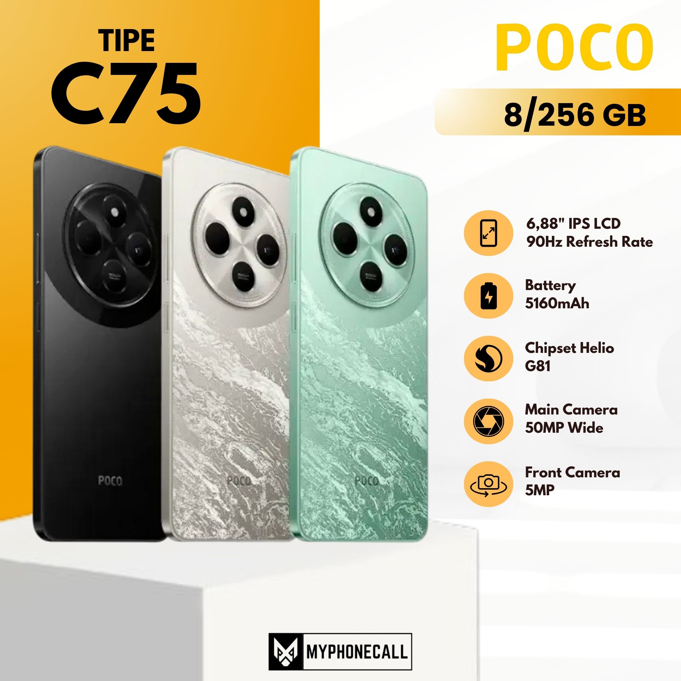 CHIC Mension HP C75 8/256GB smartphone fullset 12 months warranty Harga 1,099,000 rupiah*Gratis Ongkir