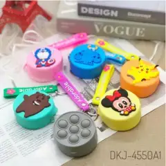 Dompet Koin Gantungan Kunci Wanita Karakter Buah Lucu Bahan Silikon