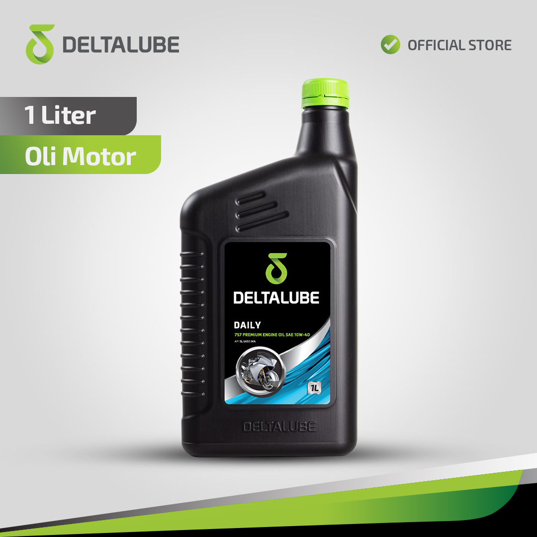 Deltalube Daily 757 Premium SAE 10W-40 Motorcycle 1 Liter Harga 99,500 rupiah*Gratis Ongkir