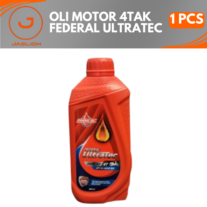 OLI MOTOR FEDERAL ULTRATEC 0.8LTR SG 20W-50/OLI MOTOR BEBEK Oli Motor Non Matic 4T 800ML Harga 60,100 rupiah*Gratis Ongkir