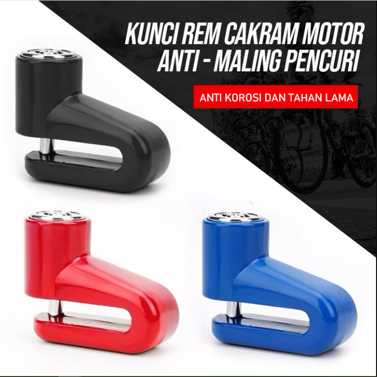 Iron Disc Padlock Lock / Motorcycle Safety Disc Padlock Lock Motorcycle Lock Disk Brake Safety Harga 21,900 rupiah*Gratis Ongkir