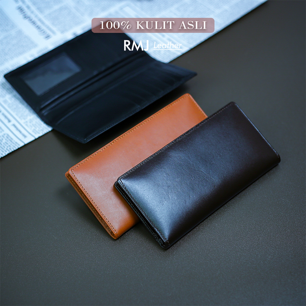 Dompet Panjang Kulit Sapi Pull Up Tempat Kartu Banyak