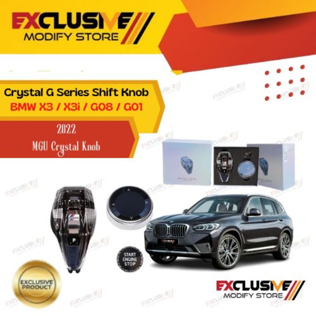 VSTAR CRYSTAL GEAR SHIFT KNOB (RHD) FOR BMW X3 / X3i /G08 / G01 2022 Harga 3,850,000 rupiah*Gratis Ongkir