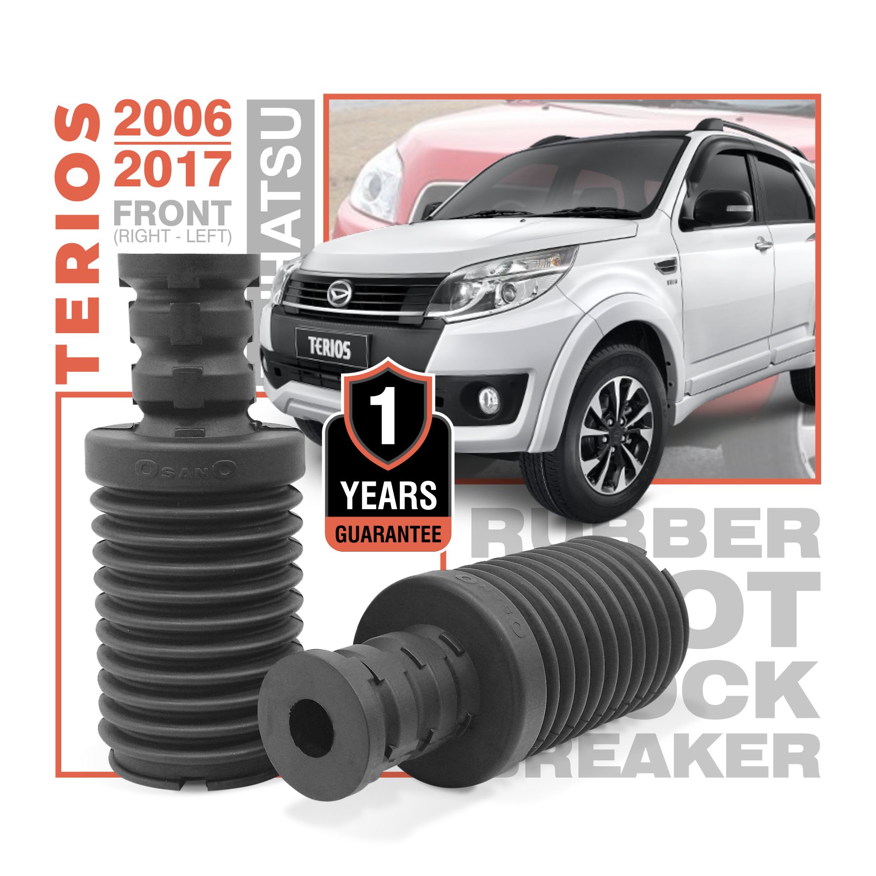 Karet Stopper Shock Rubber Boot Shockbreaker Daihatsu Terios Harga 106,375 rupiah*Gratis Ongkir