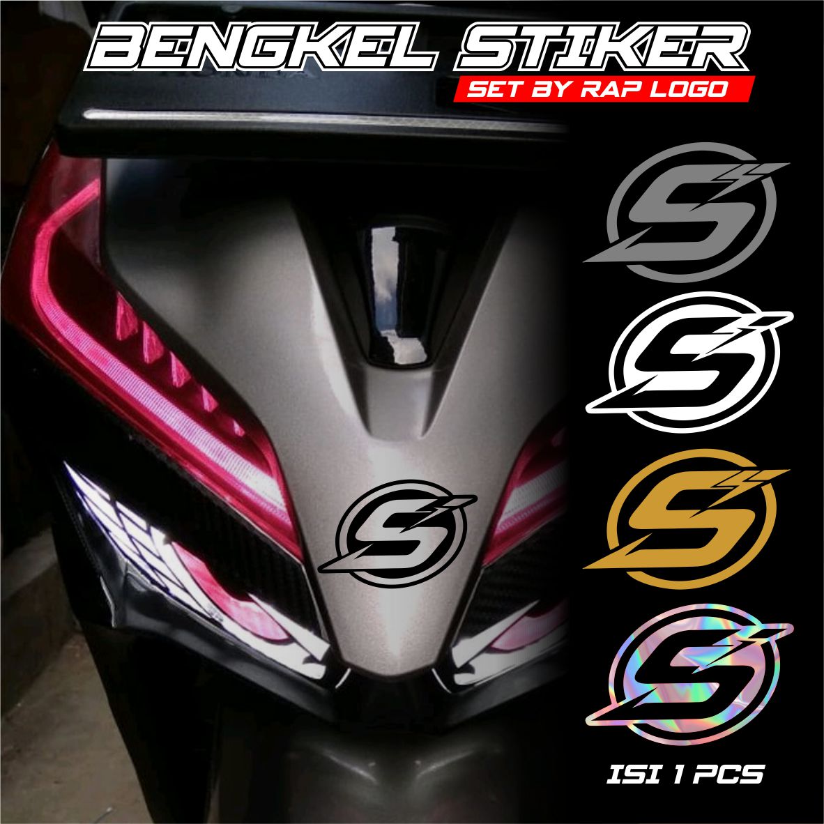 Stiker Motor Keren Matic Set By Rap Logo S Cutting Menyala Saat