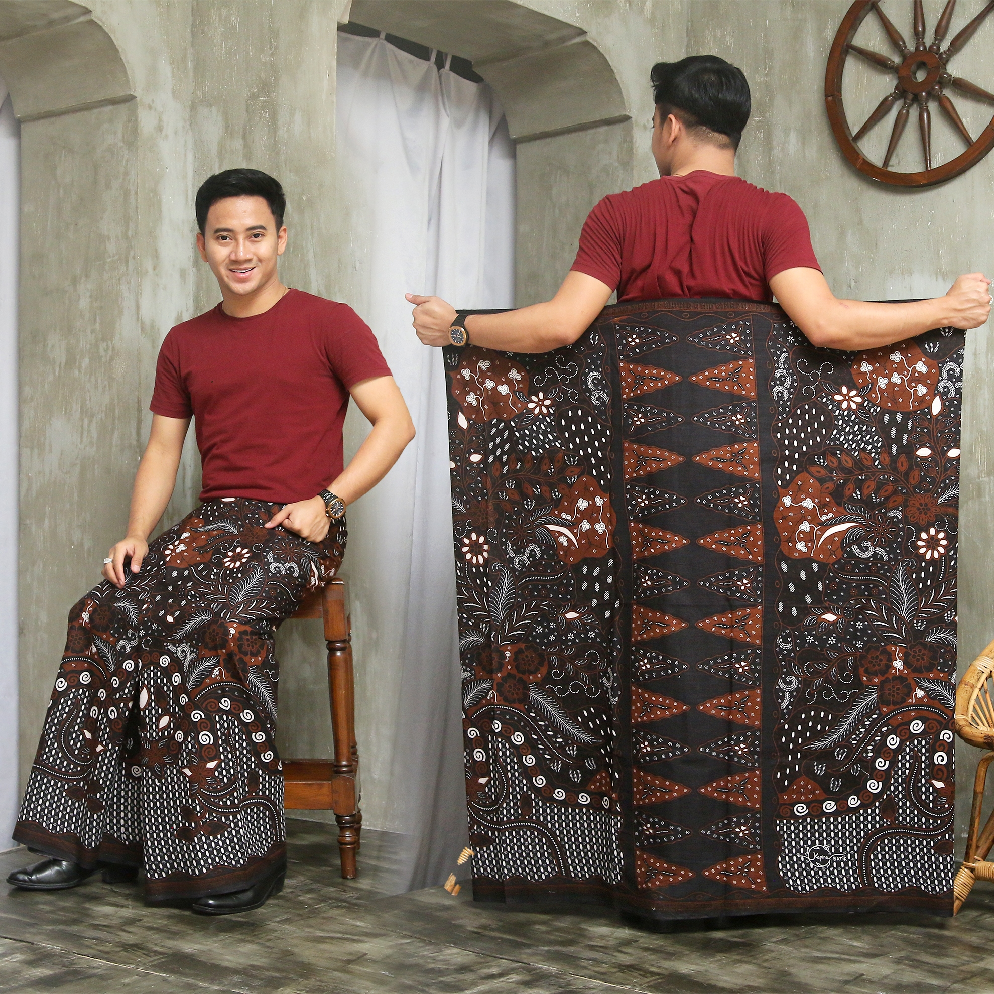 Sarung Batik Kafina Jaya Motif Lasem Gus Iqdam Pria Dewasa Elegan Katun Print Premium Tradisional