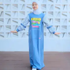ZHA09 Gamis Anak Shibakids /Zhafira series /Blue Denim /  Baju Muslim  Anak  Perempuan