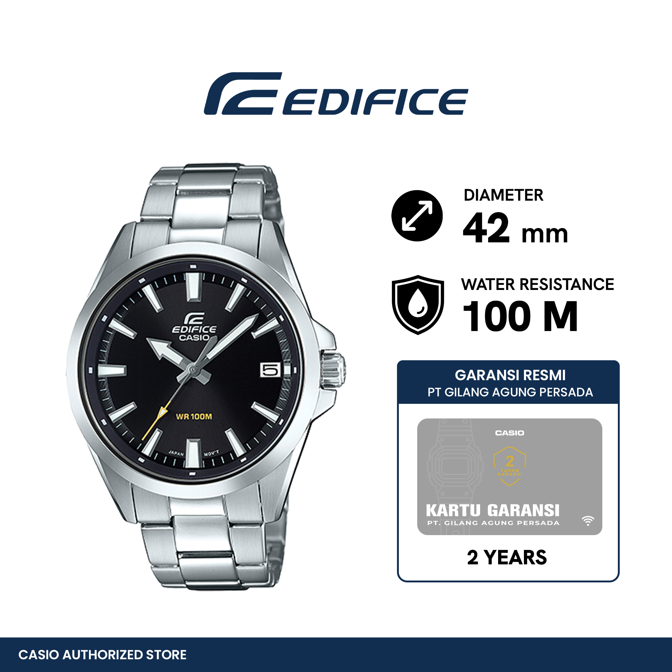 Edifice Wr100m Casio Edifice Black Chain CASIO EDIFICE FOR MEN PRICE 395,000 -, MODEL EFV-610ECL