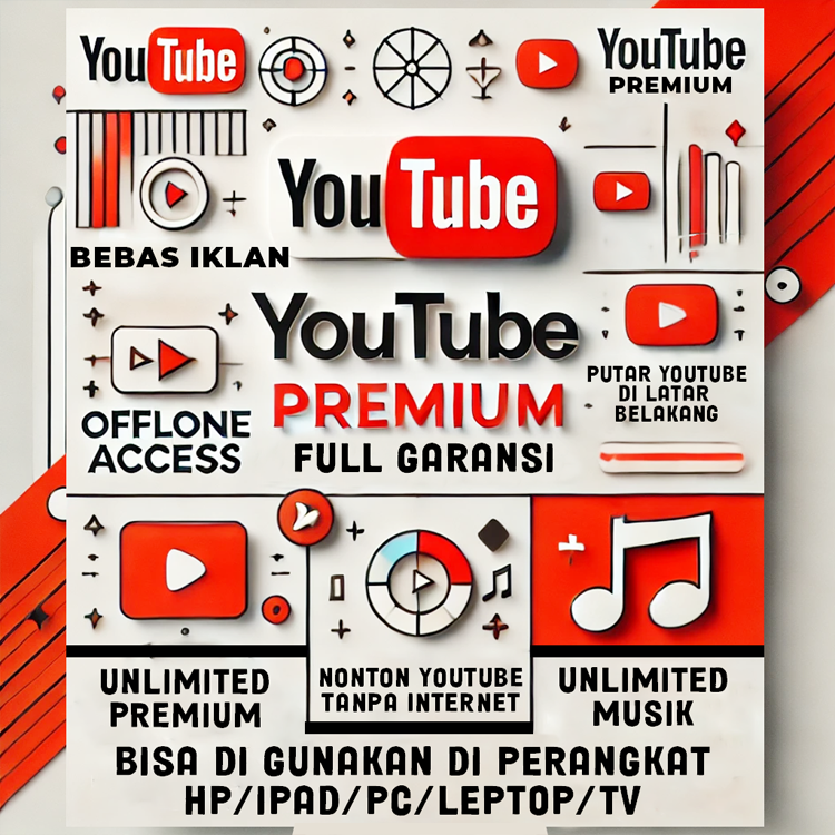 YouTube Premium dan Yutube Music 1 dan 4 Bulan Full Garansi Harga  4,000 rupiah*Gratis Ongkir