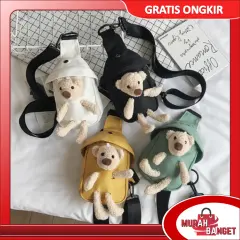 Murah Banget - Waist Bag Motif Boneka / Tas Pinggang Boneka Lucu / Tas Selempang Boneka Import