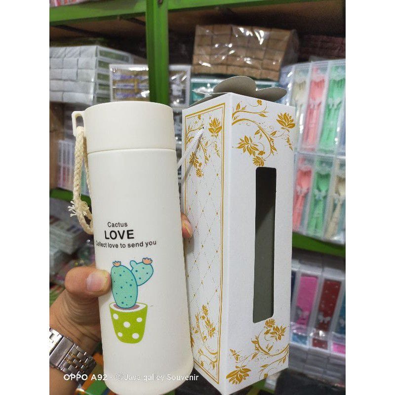 Murah Souvenir Botol KAKTUS/ Tumbler Kaktur Free BOX Untuk Pernikahan Ulang Tahun DAN Pesta