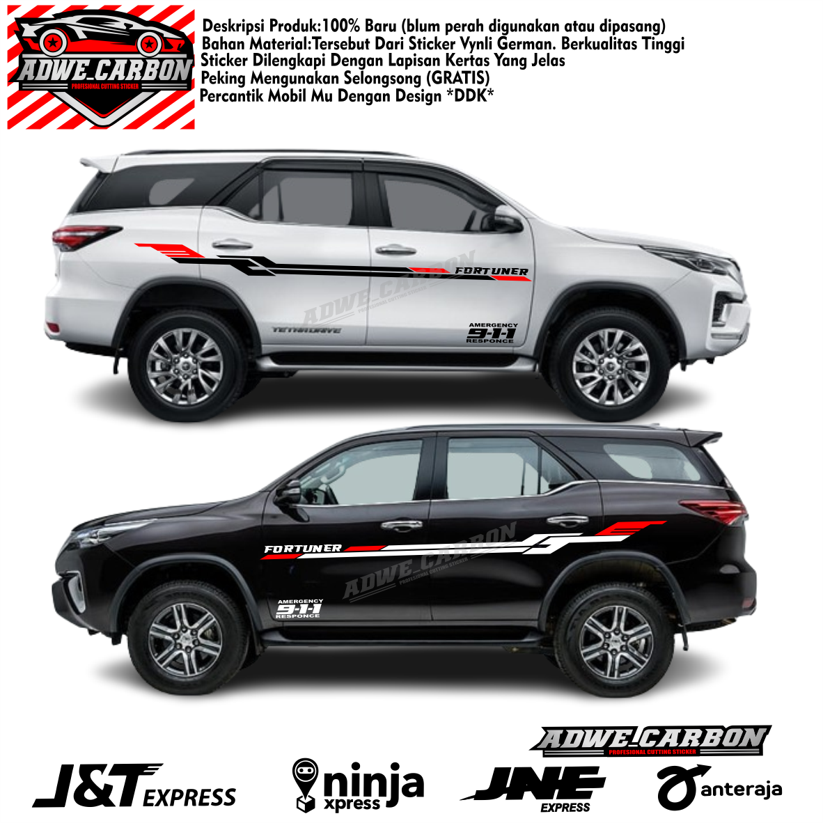 Mobil Fortuner sticker Mobil Fortuner sticker Toyota Fortuner striping original Mobil Fortuner sticker original Fortuner sticker Giá 70,000 Đồng*Miễn phí vận chuyển