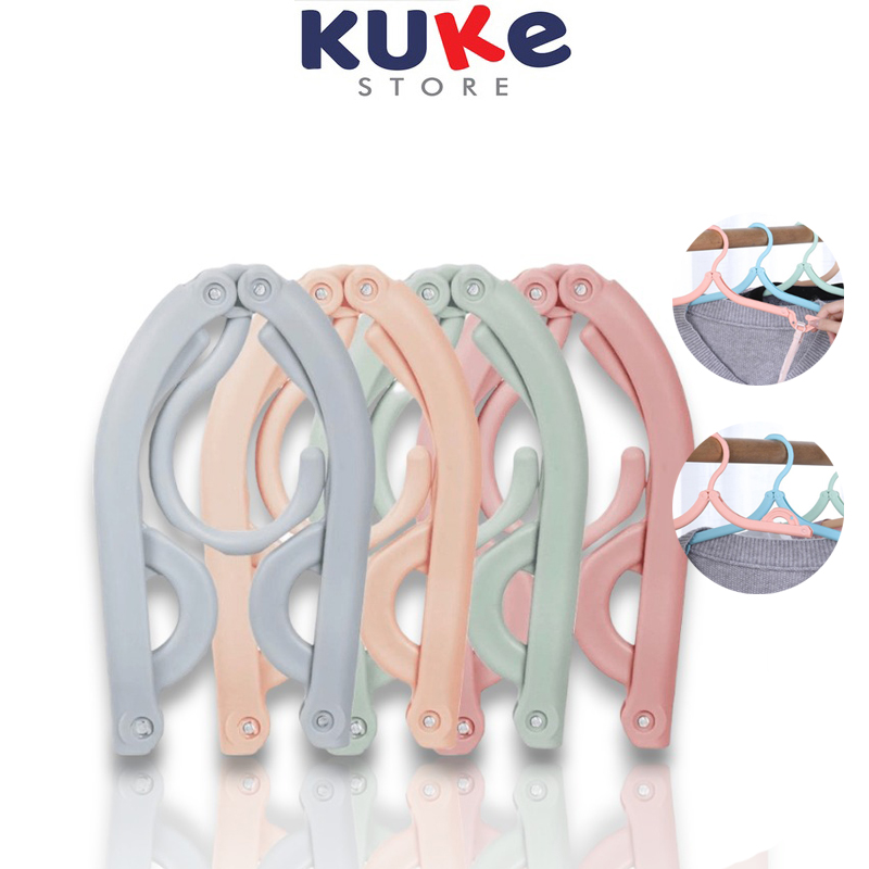 Kuke multipurpose folding clothes hanger/Magic folding hanger portable travel/portable hanger/folding clothes hanger socks bra halter/Magic hanger Harga 2,250 rupiah*Gratis Ongkir