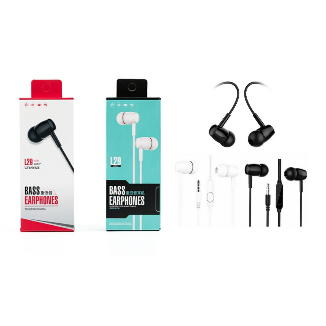SALEE!!! Headset Handsfree L29 D21 Universal Stereo Super Bass