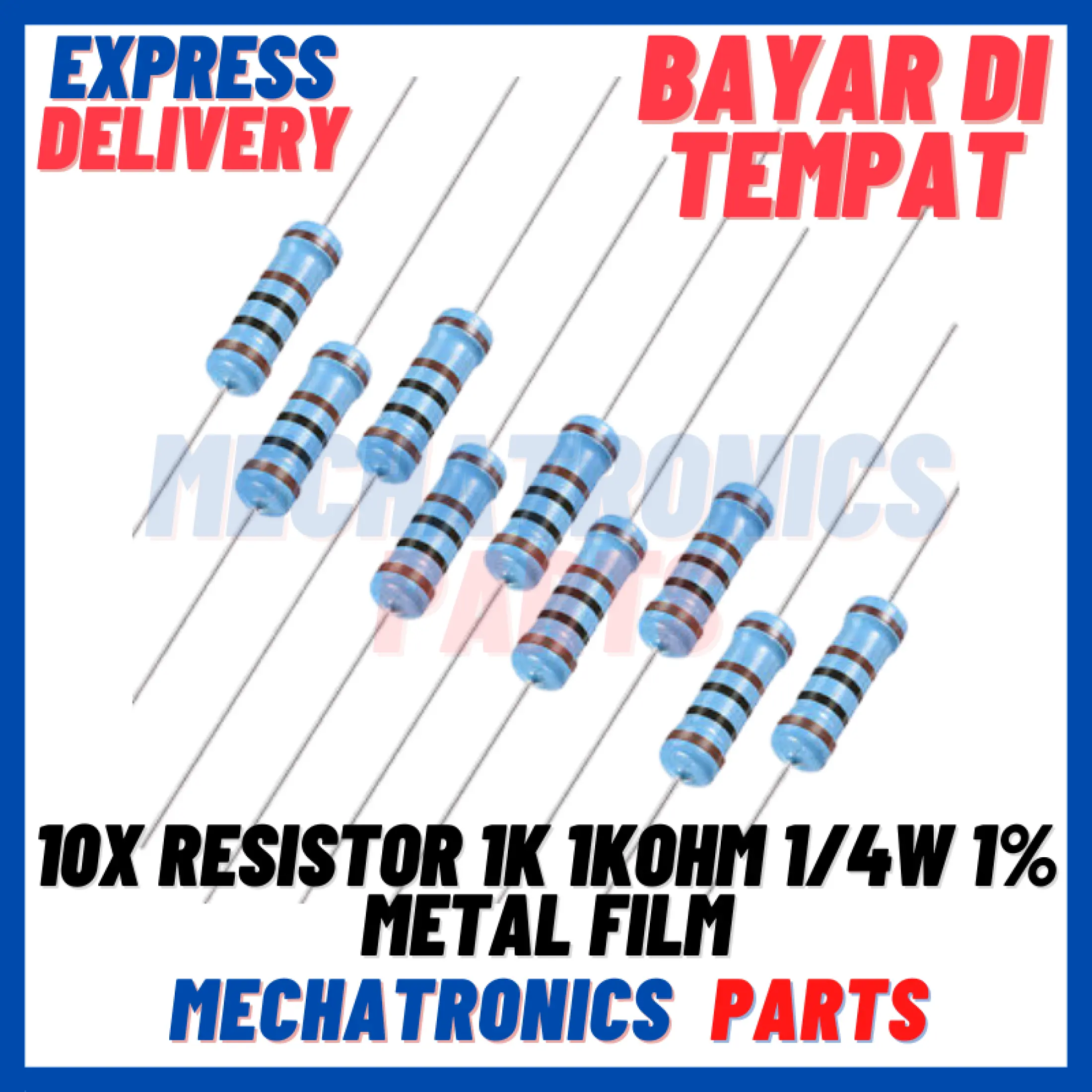 Pas 0002 10x Resistor 1k 1kohm 1 4w 1 Metal Film Lazada Indonesia