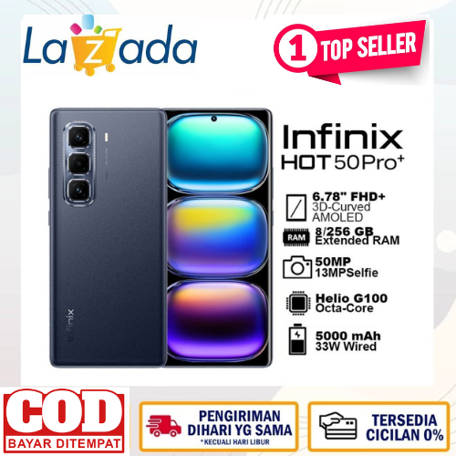 Promo Infinix Hot 50 pro + plus 8/256 GB | Hot 50 8/128GB MediaTek Helio G100 like new fullset Harga  1,550,000 Ringgit*Penghantaran Percuma