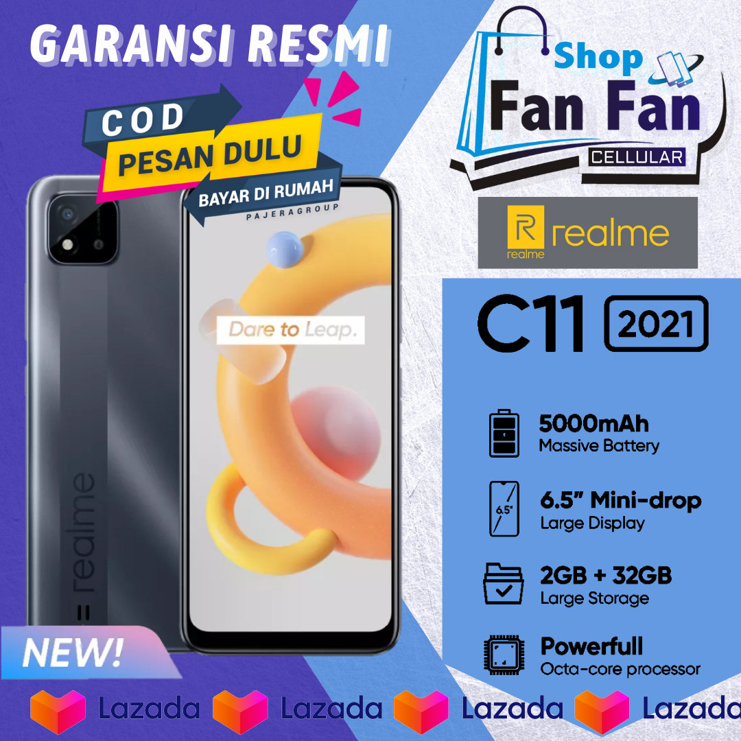Realme C11 2/32GB DAN 4/64GB DUAL CAMERA [Helio G35, 5000mAh Massive Battery,6.5\