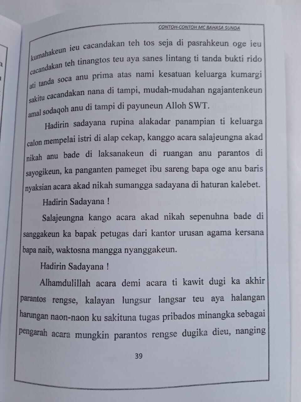 Contoh Contoh Mc Bahasa Sunda - Filtrujillo.com