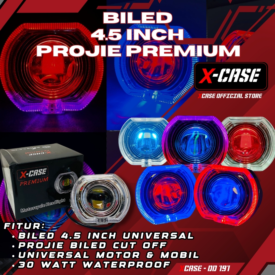 X-Case Lampu Depan Biled Daymaker 4.5 iNCH Led Projector cahaya Laser Cut Off Jauh Dekat DD 191 Harga 84,000 rupiah*Gratis Ongkir