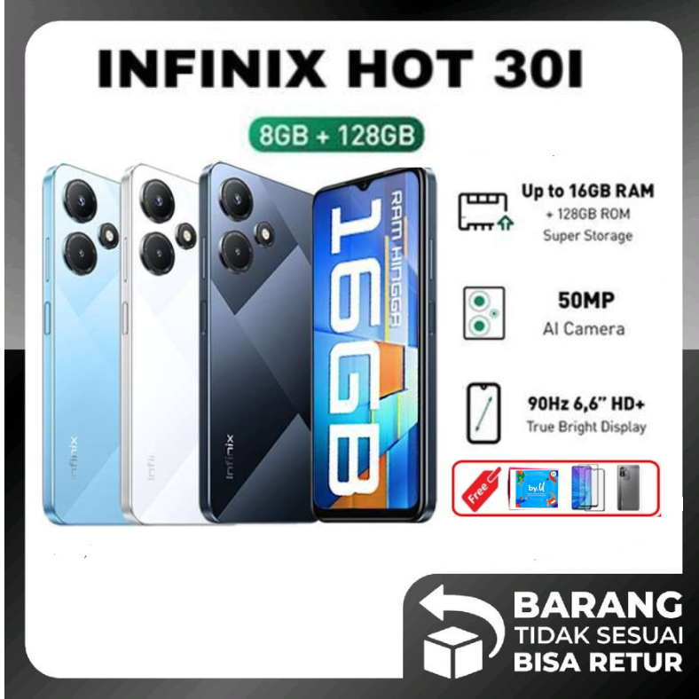 Hp Infinix Hot 30i 8/128 GB - ( Hot 30 i 8GB + 128GB ) Mediatek Helio G37 - 8/128 GB , HITAM Giá 1,240,000 Đồng*Miễn phí vận chuyển