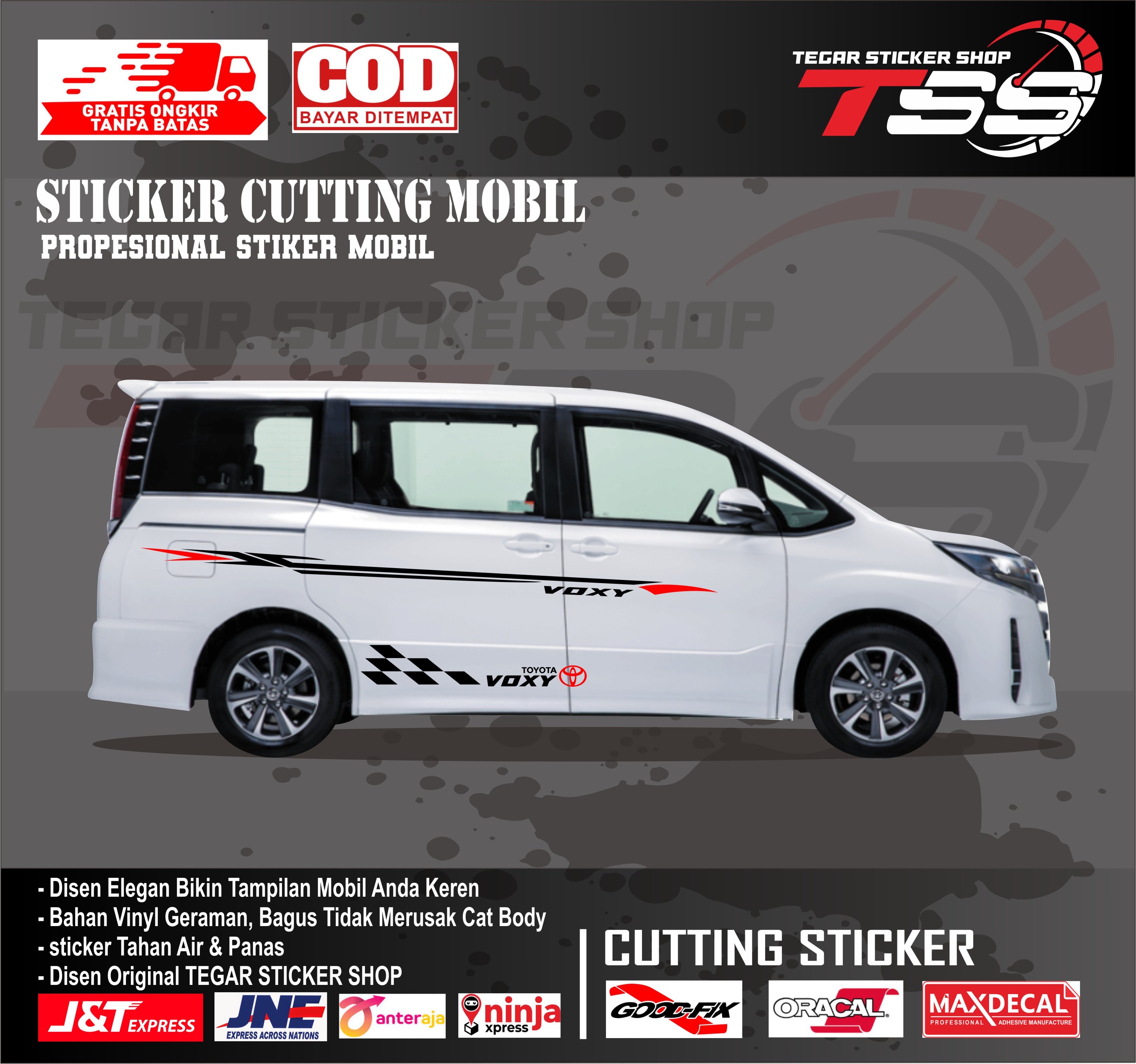 sticker mobil toyota voxy sticker lis mobil toyota voxy sticker mobil sticker motif variasi body mobil Harga 67,500 rupiah*Gratis Ongkir