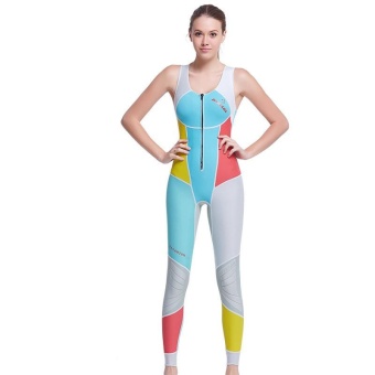 Gambar 1.5mm Women Jumpsuit Diving Suit Water Sports Swimwear SleevelessSnorkeling Suit Wetsuits Surfing Clothes   intl