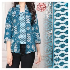 168 Collection Atasan Abaya Blouse Letta Kemeja Batik Wanita
