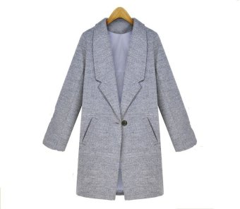 Harga 2015 New Overcoat Suit Woolen Jacket Long Winter Girls Woolen ...