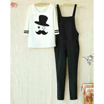 369 Jumpsuit Hitam Panjang Casual Wanita Gratis Kaos 369 jumpsuit hitam panjang casual wanita gratis kaos