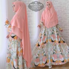 Afifahstore Gamis Syari Muslim Wanita Busui Dress Gamis Jumbo Fit XXL Muslimah Atasan Monalisa