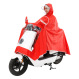 Gambar Afrika macan tutul pedal listrik sepeda motor masker sepeda motor ponco tebal jas hujan (Merah)