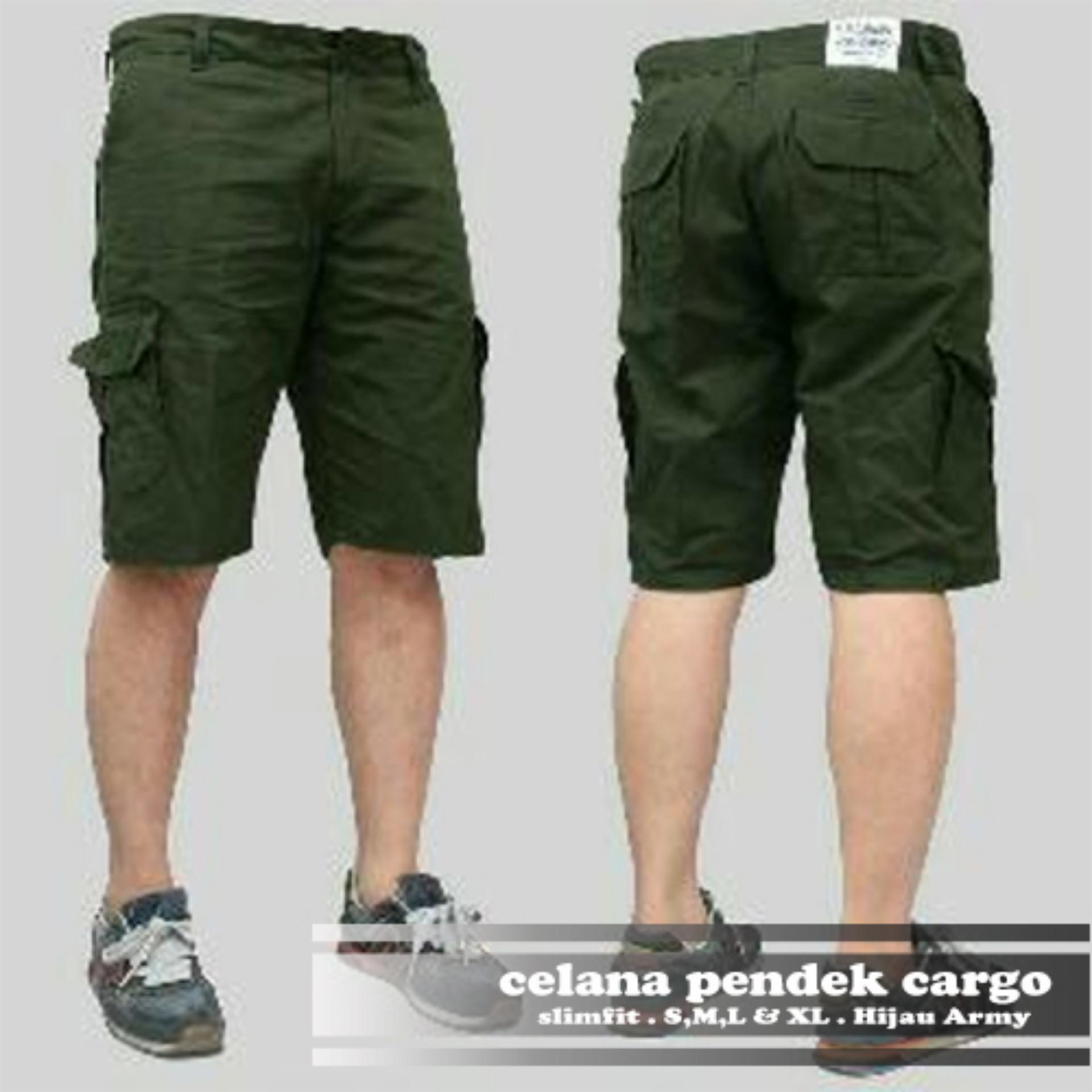 AHF Celana Cargo Pendek Pria - Abu Muda