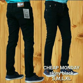 Gambar AHF Celana Panjang Jeans Skinny Pensil Cheap Monday   Hitam (Black)