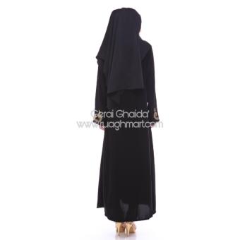 Al Khatib Abaya Gamis Baju Muslim Detty Bordir Gold Jetblack Hitam Pebruari 2019 - 5 Al Khatib Abaya Gamis Baju Muslim Detty Bordir Gold Jetblack Hitam - 5