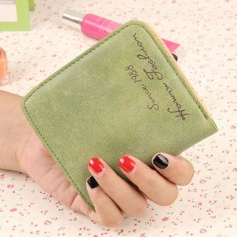 Amart Fashion Dompet Wanita Vintage Matte Pendek Kulit PU Kecil Slim Pebruari 2019 - 3 Amart Fashion dompet wanita Vintage Matte pendek kulit PU kecil Slim - 3