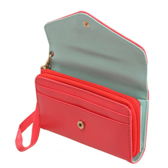 Amart Lovely Crown Clutches PU Leather Wallet Portable Mobile Phone Bag(Red) - Intl Mei 2019 - 5 Amart Lovely Crown Clutches PU Leather Wallet Portable Mobile Phone Bag(Red) - intl - 5