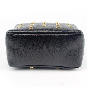 Amart PU Mini Kulit Tas Koper Tas Kurir Rantai Keling (hitam) - International Pebruari 2019 - 4 Amart PU Mini kulit tas koper tas kurir rantai Keling (hitam) - International - 4