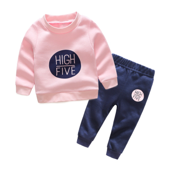 Harga Termurah Anak-anak baru bayi bayi pullover sweater (Merah muda Inggris TZ006) Pelacakan Harga