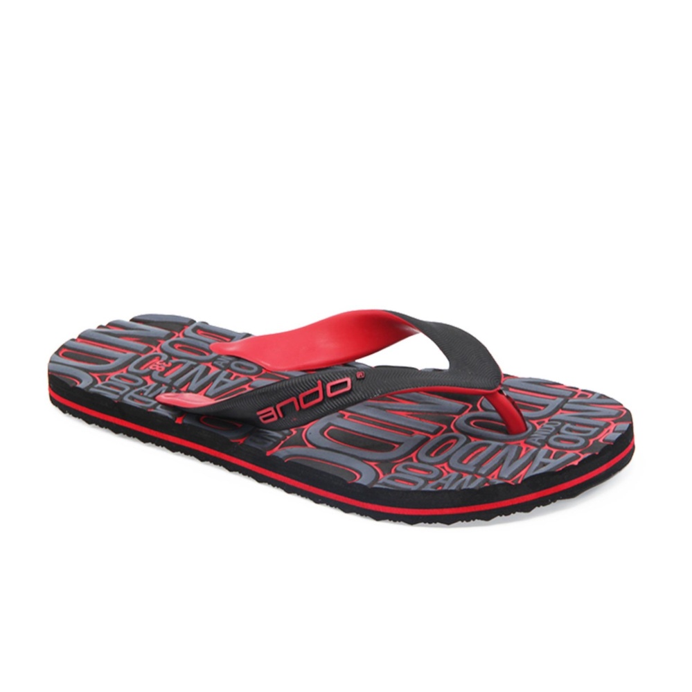 Ando Sandal jepit DYLAN Hitam/Merah size 38 - 42