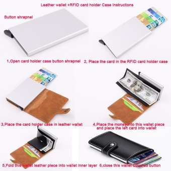 Dapatkan Lock Wallet Dompet Kartu Kredit Secure Rfid Blocking Source · Anti Curi pria kulit dompet