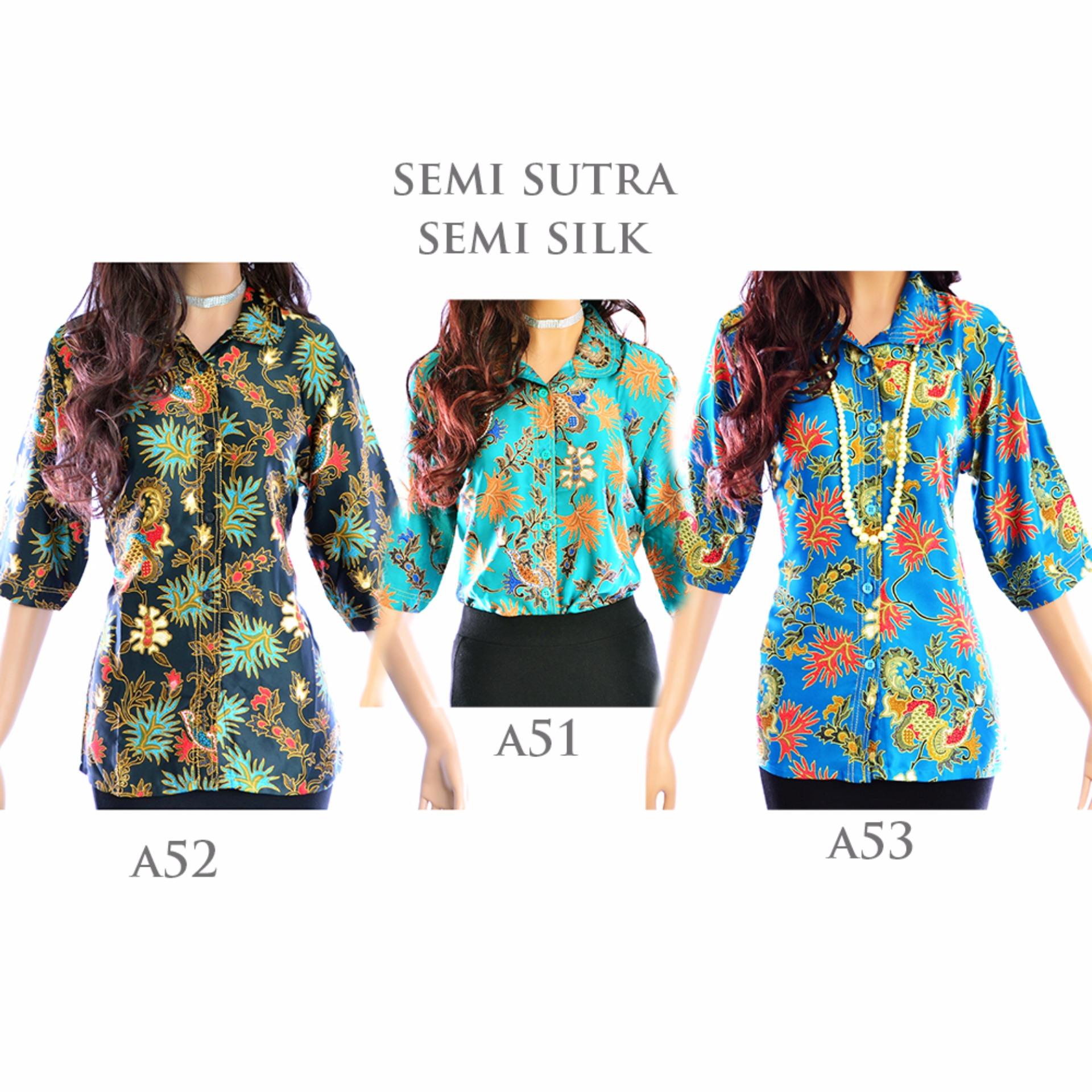 Cj collection Couple batik Atasan blouse kemeja abaya kebaya wanita dan atasan kemeja pria shirt Merryna