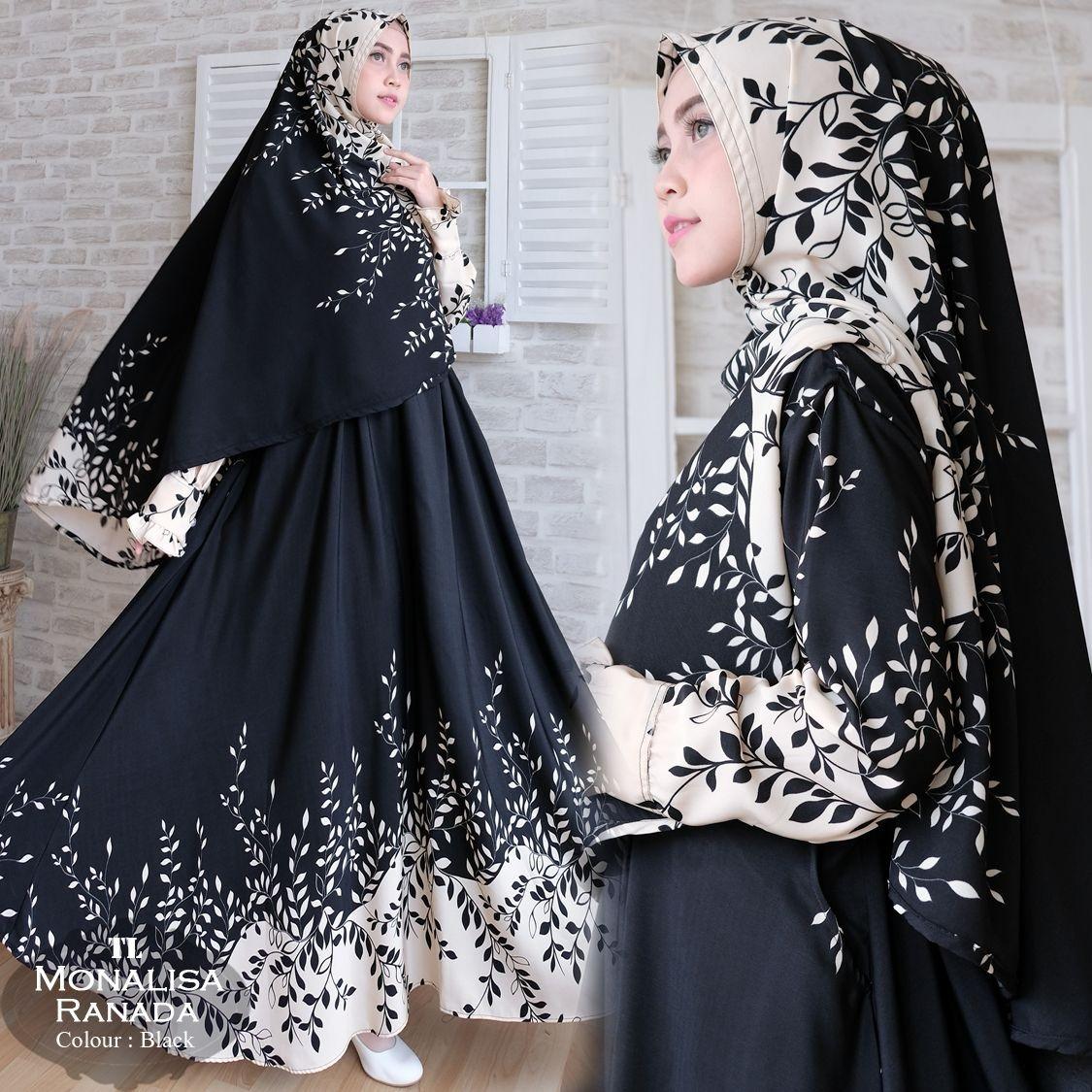 Aufa collection gamis syari monalisa ranada jumbo/gamis busui motif masa kinj/gamis muslimah fasion terbaru/gamis premium bagus dan murah pj 148 cm ld 120 cm